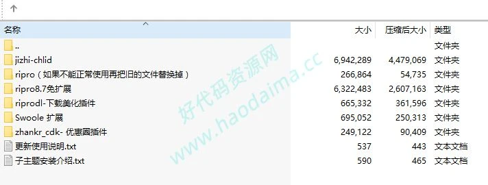 ripro8.7免扩展破解版，含多个子主题包-源码资源网