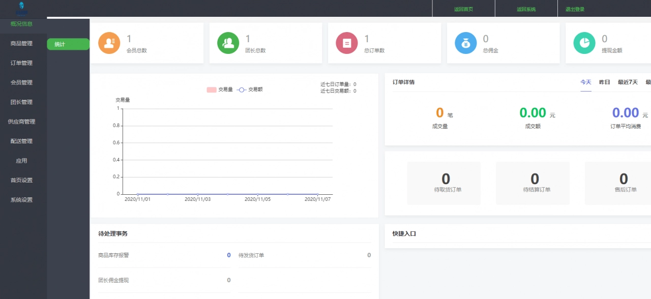 奇店社区团购智慧电商V1.3.9版本_团购小程序源码
