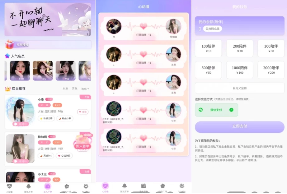 最新陪玩陪聊系统网站源码 陪玩管理系统 / 匹配交友系统 娱乐交友系统公众号版-源码资源网