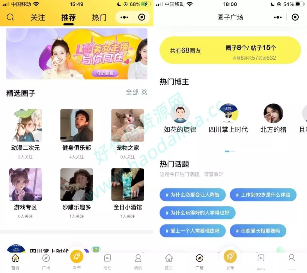 基于TP6+Uni-app框架开发的多端圈子社区论坛小程序H5系统,带数据库和安装教程